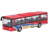 Regalo de adorno de coche de juguete de juguete de aleación roja realista pequeño y portátil vívido modelo de autobús para más de 3 años de edad