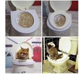 Exsha Kit de entrenamiento para inodoros para gatos Sistema de limpieza Kitty Pets Orinal orinal para orinar