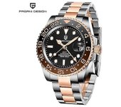 Versión V3 GMT Relojes Reloj mecánico automático de zafiro de lujo para hombre Reloj impermeable de acero inoxidable de 40 mm Oro color de rosa
