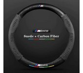 Cubierta del volante de fibra de carbono de la piel del coche para BMW M Performance F20 F22 F30 F32 F10 F13 F80 F82 E70 M3 M4 F25 F26 F15 F16 Black