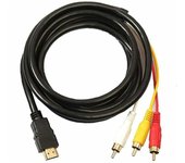 HDMI RCA 3 Cable HDMI a RCA Cable adaptador convertidor HDMI Cable transmisor de transmisión unidireccional 1.5m RCA