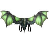 Dragon Wing Props Party Decorative Mardi Gras Cosplay Costume verde
