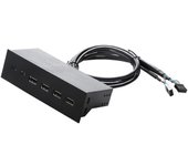 Concentrador de panel frontal USB de 5,25 pulgadas para caja de PC Unidad óptica Panel frontal 4 puertos USB 2.0