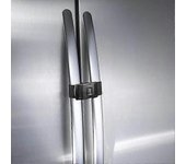 Refrigerador Congelador Refrigerador Cerradura del gabinete del Plache, (2 paquetes) Protector de puerta francesa ajustable para niños pequeños Niñ...