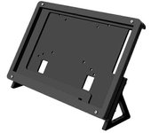Estuche de soporte acrílico LCD de 7 pulgadas Soporte de soporte de estuche de pantalla táctil para Raspberry Pi 3 Modelo B + Negro