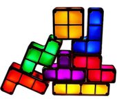 Tetris Luz Nocturna Apilable, 7 Piezas DIY Led 7 Colores 3D Puzzles Inducción Enclavamiento Lámpara De Escritorio Iluminación DIY Magic Blocks Luz ...