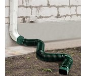 Downspout Plastic Extension Pipe Flexible Easy Installation Extender para canalones Downspout Accessories Verde 1pcs