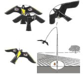 Pájaros Scarer Repelente Flying Hawk Kite Compatible Jardín Espantapájaros Yard Decoración del hogar -protección de la granja