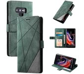 Gangxun Funda para Samsung Galaxy Note 9 Funda tipo folio magnético de cuero con tarjetero compatible con Samsung Galaxy Note 9 Verde