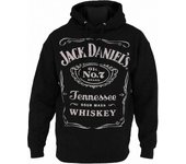 Jack Daniel'S Sudadera con capucha negra con capucha estampada negro