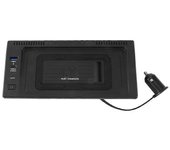 Cargador inalámbrico para automóvil Cargador de teléfono Cargador de teléfono rápido Soporte de teléfono para X5 F15 X6 F16 2014-2018 Negro