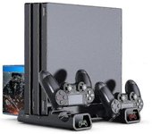 Para Ps4 / ps4 Slim / ps4 Pro Soporte vertical Ventilador de enfriamiento Led Controlle dual Versión 2.0