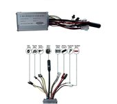 Controlador de bicicleta eléctrica 36V 48V 6-FET 15A 250W JN Controlador para reemplazos de bicicletas eléctricas Controlador de cable de luz doble...