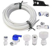 Manguera de suministro de agua universal de 15 metros, kit de conector de manguera de refrigerador de 1/4 de pulgada, tubo de filtro, piezas y acce...