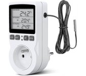 Digital / Calefacción Enfriamiento Termostato Socket Lcd Controlador de temperatura, 230v Para Invernadero Granja Controlador de Temperatura / Term...
