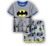 Niños Marvel Dc Superhero Ropa Camiseta de verano Pantalones cortos Set Ropa de dormir Batman A 6-7 Years