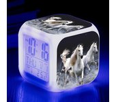 Reloj despertador para caballos - Alarma para animales - LED - Con luz - Brillo en el