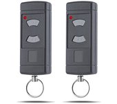 Paquete de 2 transmisores manuales para puertas de garaje HSE2-40, HS4-40, HSM4-40, 40.685 MHz Compatibilidad remota de garaje Gris