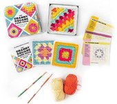 Unbrand La baraja de cartas Granny Square, 50 cartas de diseños Mix & Match, kit de punto para adultos, baraja de cartas Granny Square Crochet En caja