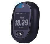 Colgante de rastreo GPS 4G V45 para niños Elder Mini GPS Rastreador personal Alarma Reloj parlante a prueba de agua Negro
