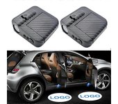 1/2pcs Logotipo de la puerta del coche Proyector inalámbrico Luz Láser Sombra Lámpara de bienvenida para Saab 9-3 9-5 900 9000 93 95 Estilo del coc...