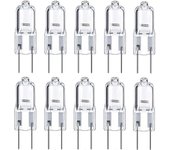 Generic 10pcs G6.35 Bombillas halógenas 2 pines 12V 35W, blanco cálido 2700K, para candelabros, luces de riel, luces de paisaje, lámparas de escrit...