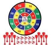 Tablero de dardos para niños para colgar en interiores y exteriores, juegos de mesa seguros para niños Juego de tablero de dardos de tela de 14,2 p...
