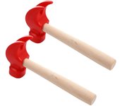 TODDMOMY 2pcs Niños Herramientas de martillo con mango de madera Juguetes Simulación Mantenimiento Martillos Juguetes educativos para niños Como se...