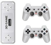 Consola de juegos Y6 Video casero 4K HD Game Stick 2.4G Controlador inalámbrico de doble jugador Reproductor multimedia de videojuegos-128G Blanco