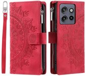 Funda de cuero para teléfono Motorola Edge 50 Neo Rojo