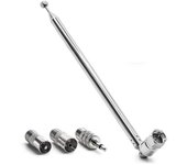 Para Bose Wave F Tipo Antena de radio Fm Antena telescópica + conector adaptador de 3,5 mm