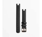 Para correa de reloj de cuero genuino Garmin Lily 14MM Cinturón inteligente de acero inoxidable Negro