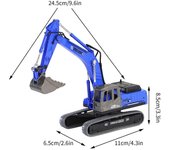 Taishh Niño Toy Car Excavator Modelo Toy Engineering Car Toy Car Simulation Ornament Excavator Engineering Diecast Set Azul oscuro