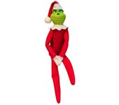 Adorno de fiesta de Navidad El Grinch Elf Plush Doll Xmas Tree Hanging Decor Rojo