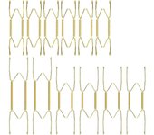 Dstlv 12 piezas 6, 8, 10 pulgadas soportes de placa invisibles soporte de placa de pared Perchas decorativas de acero inoxidable, oro