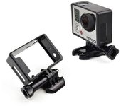 Negro Marco Estándar Borde Vivienda Caso Monte para Gopro Hero 3 Hero 3+ Hero 4--