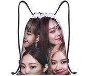 Blackpink (4) Mochila con cordón Bolsa de gimnasia deportiva para yoga Natación Mochila de gimnasia Bolsa de correa deportiva Bolsa-yq69 S