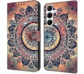 Para Samsung Galaxy A56 5G A36 5G Impresión de patrón de caja Anti-caída Cubierta de teléfono de billetera plegable de cuero - M Multicolor Mandala