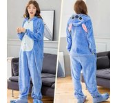 Stitch Adultos Animal Onesies Invierno Mujeres Pijama Mono de hombres Pareja Disfraz Cosplay Franela Dibujos animados Ropa de dormir Pijama Ropa de...