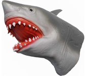 Yuxin Tiburón de mano Marioneta de látex de goma suave Juguetes realistas de cabeza de animal para niños Tiktok sí Marioneta de tiburón (PATENTE re...
