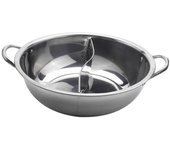 28cm Hot Pot Twin Split Stainless Steel 28cm Cookware Hot Pot Ruled Compatible Soup Stock Pots Home Kitchen Plata
