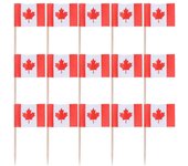 100pcs Canadá Bandera Nacional Diseño Pastel Toppers Pastel Creativo Recolecciones de Frutas Cupcake Insert Decoración Palillo de Dientes Suministr...