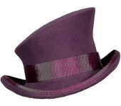 Sombrero de copa asimétrico Sombrero de lana Mujer Sombrero unisex Steam Sombrero punk Sombrero de copa Cinta de moda Sombrero decorativo con cubie...