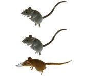 3 piezas Escultura de ratón realista Ornamento de ratones realista Estatuas de animales para decoración de césped de jardín al aire libre 3pcs colo...
