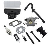 Kit de filtro de aire del carburador para 021 023 025 MS210 MS230 MS250 250 Motosierra 1123 120 0605, 1123 160 1650 Negro plateado