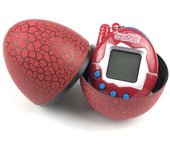 Electronic Virtual Cyber Pet Cracked Egg Retro Game Console 90s Nostalgic Key Ring Toys Vintage Gifts Rojo