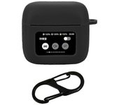 Para estuche de auriculares Bluetooth Jbl Tour Pro 3 Funda de silicona blanda con hebilla antipérdida - Blackish Gre Negro