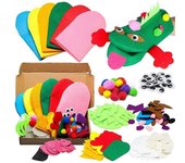 Kit de fabricación de títeres de mano de fieltro Kit de fabricación de títeres de mano de bricolaje para niñas y niños