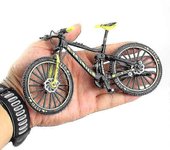 Mini 1:10 Aleación bicicleta a escala modelo Dasktop Simulación Ornamento Dedo Bicicletas de montaña Toy Verde
