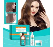 Set Completo de Cuidado del Cabello con Aceite Marroquí - Champú Acondicionador Mascarilla Capilar Y Suero Paquete 100 g / 100 ml / 100 ml / 100 ml...